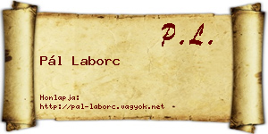 Pál Laborc névjegykártya